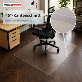 Bodenschutzmatte Floorfit nach Maß | Transparent matt | Für Hartböden, Parkett, Laminat & Vinyl