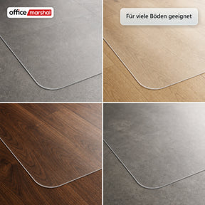 Bodenschutzmatte Floorfit nach Maß | Transparent matt | Für Hartböden, Parkett, Laminat & Vinyl