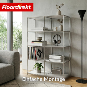 Metallregal | Concept Epure MK-015 | Offenes Standregal mit 5 Ablagen | Bücherregal & Raumteiler Metall