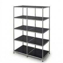 Metallregal | Concept Epure MK-015 | Offenes Standregal mit 5 Ablagen | Bücherregal & Raumteiler Metall
