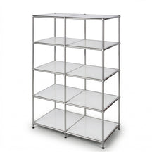 Metallregal | Concept Epure MK-015 | Offenes Standregal mit 5 Ablagen | Bücherregal & Raumteiler Metall