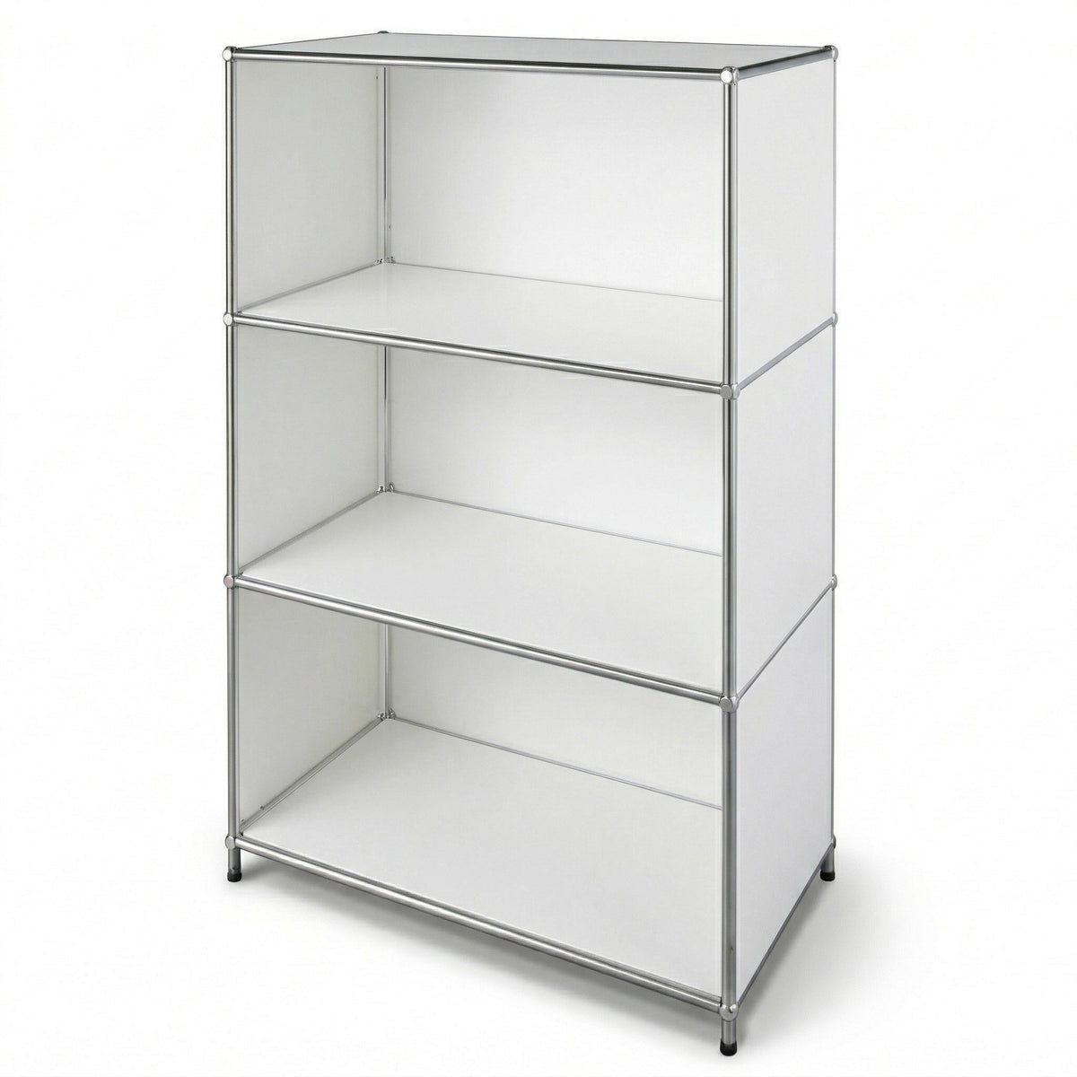 Metallregal | Concept Epure MK-101 | 4 Ablagen Standregal | Bücherregal mit Seitenwänden | Modernes Aufbewahrungsregal