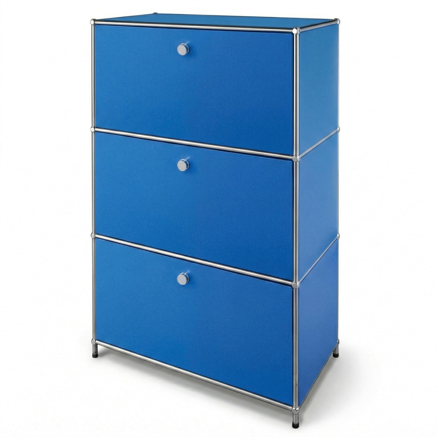 Metallschrank | Concept Epure MK-129 | Sideboard mit 3 verschließbaren Fächern | Moderner Aufbewahrungsschrank