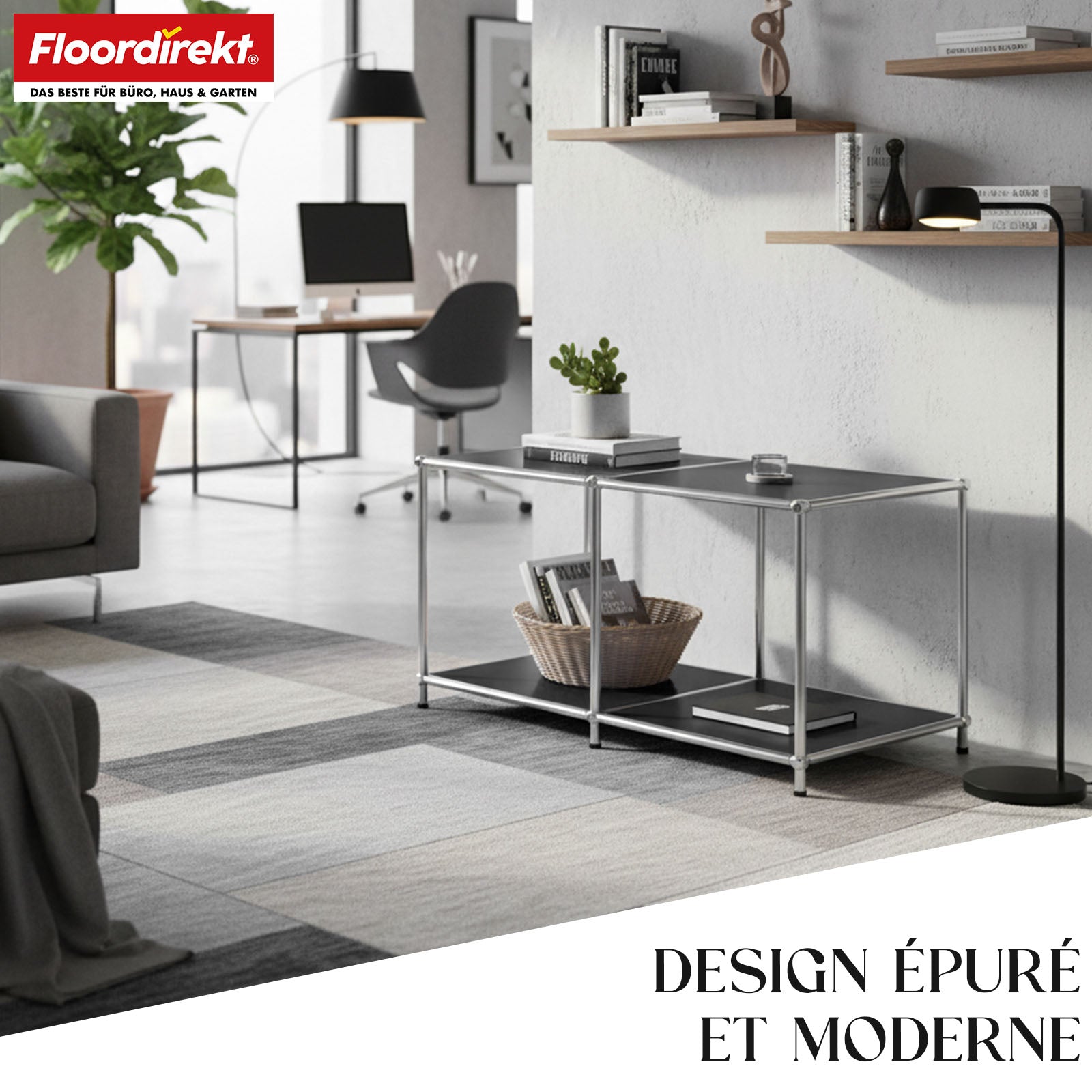 Metallregal | Concept Epure MK-016 | Sideboard & Ablageregal mit offenen Flächen | In mehreren Farben erhältlich