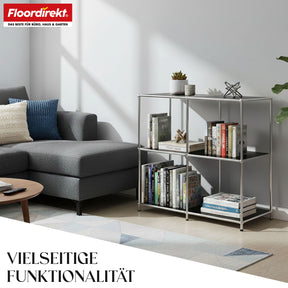 Metallregal | Concept Epure MK-027 | Offenes 3-stöckiges Sideboard & Ablageregal | In mehreren Farben erhältlich