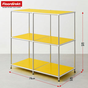 Metallregal | Concept Epure MK-027 | Offenes 3-stöckiges Sideboard & Ablageregal | In mehreren Farben erhältlich
