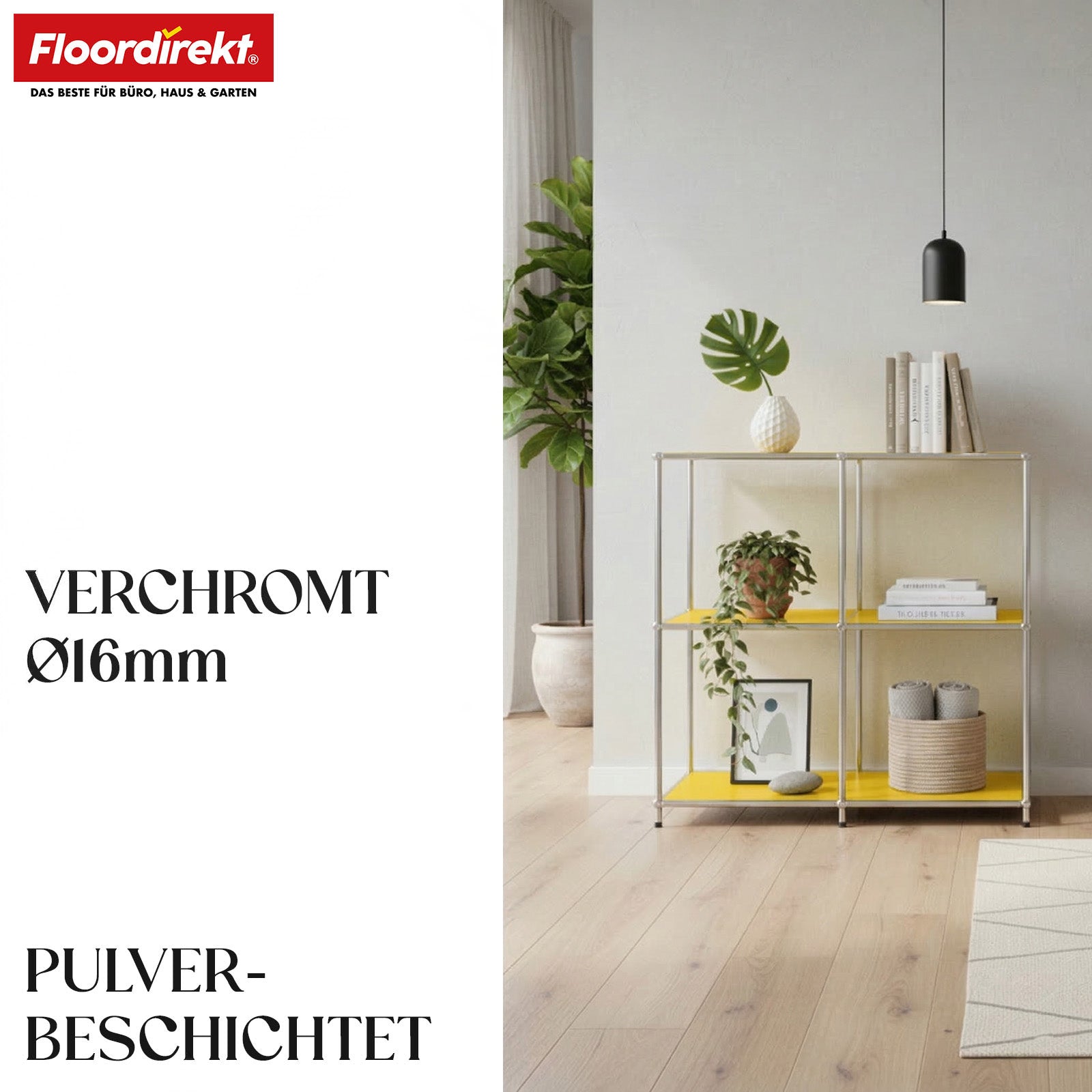 Metallregal | Concept Epure MK-027 | Offenes 3-stöckiges Sideboard & Ablageregal | In mehreren Farben erhältlich