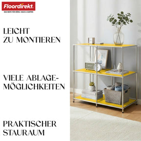 Metallregal | Concept Epure MK-027 | Offenes 3-stöckiges Sideboard & Ablageregal | In mehreren Farben erhältlich