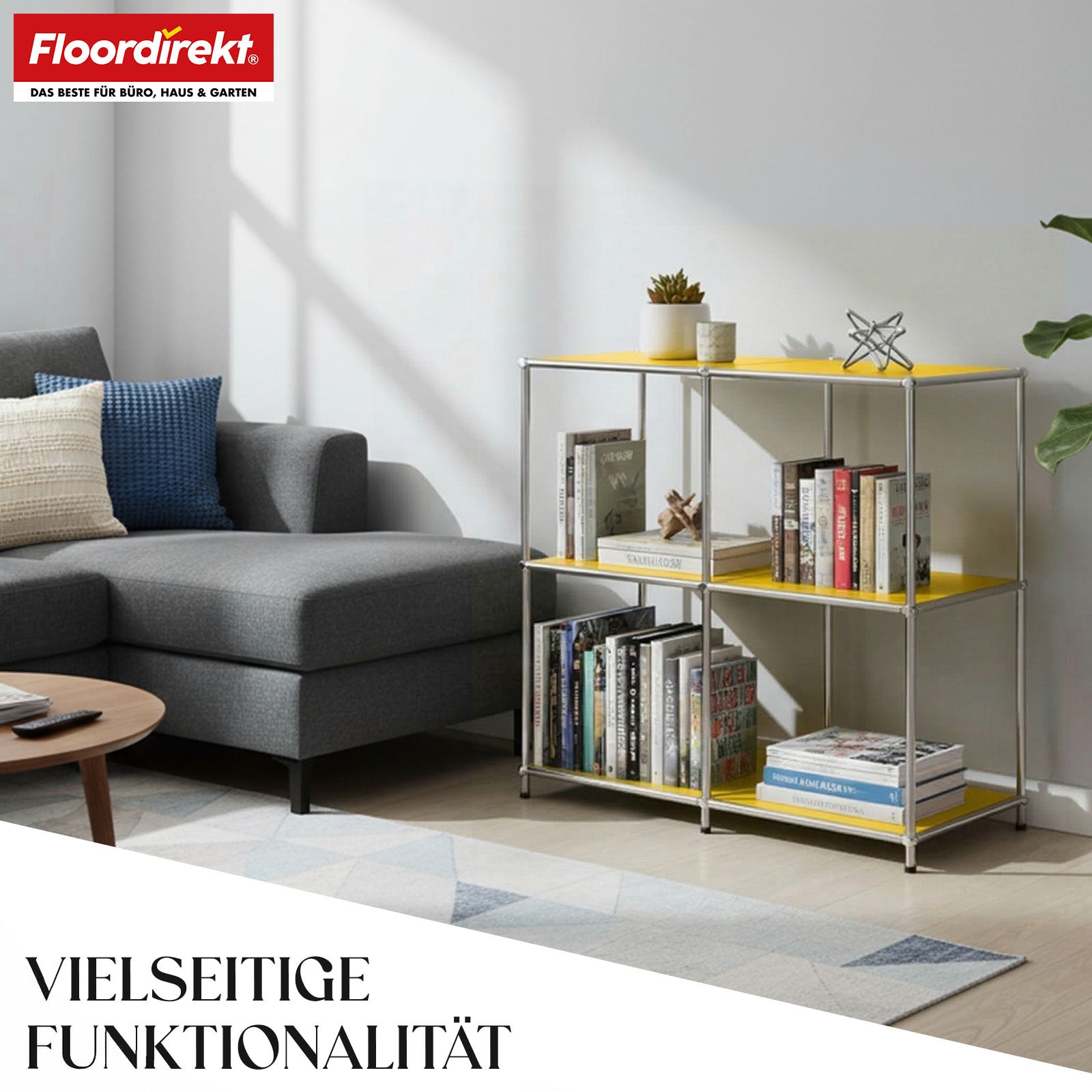 Metallregal | Concept Epure MK-027 | Offenes 3-stöckiges Sideboard & Ablageregal | In mehreren Farben erhältlich