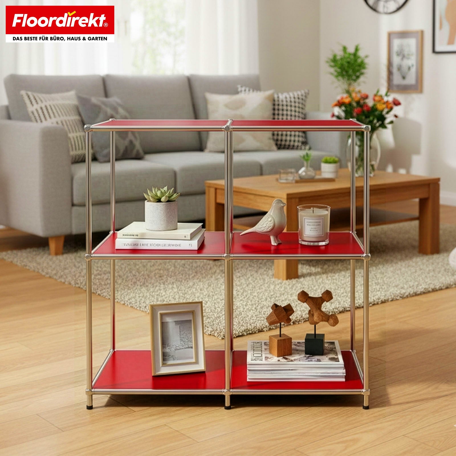 Metallregal | Concept Epure MK-027 | Offenes 3-stöckiges Sideboard & Ablageregal | In mehreren Farben erhältlich