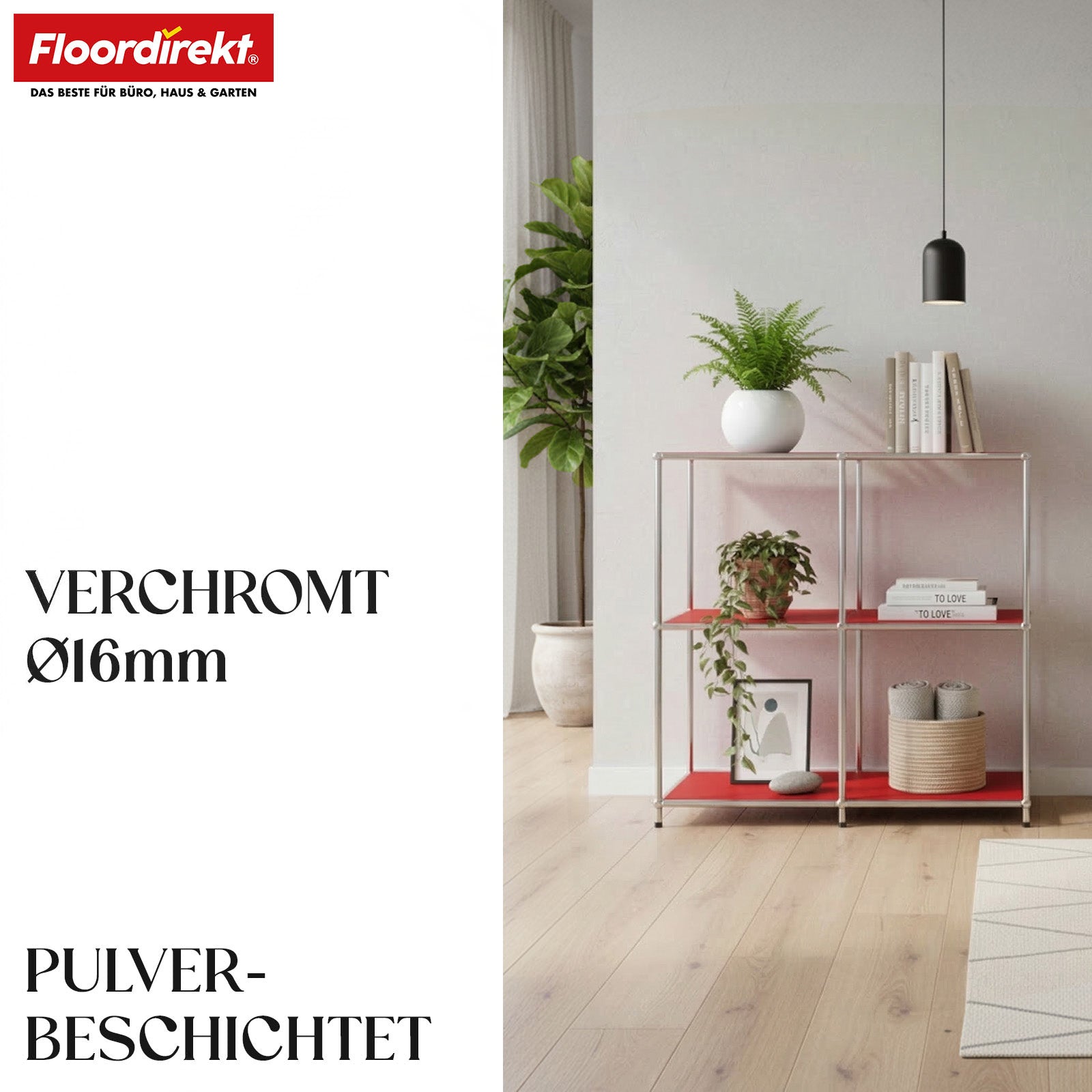 Metallregal | Concept Epure MK-027 | Offenes 3-stöckiges Sideboard & Ablageregal | In mehreren Farben erhältlich