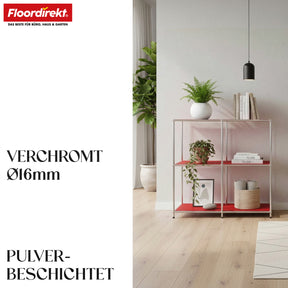 Metallregal | Concept Epure MK-027 | Offenes 3-stöckiges Sideboard & Ablageregal | In mehreren Farben erhältlich