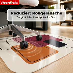 Design Bodenschutzmatte | Robuste Bürostuhlunterlage aus Spezial-PVC für Büro & Homeoffice | 80 x 118 cm