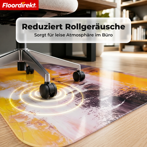 Design Bodenschutzmatte | Robuste Bürostuhlunterlage aus Spezial-PVC für Büro & Homeoffice | 80 x 118 cm