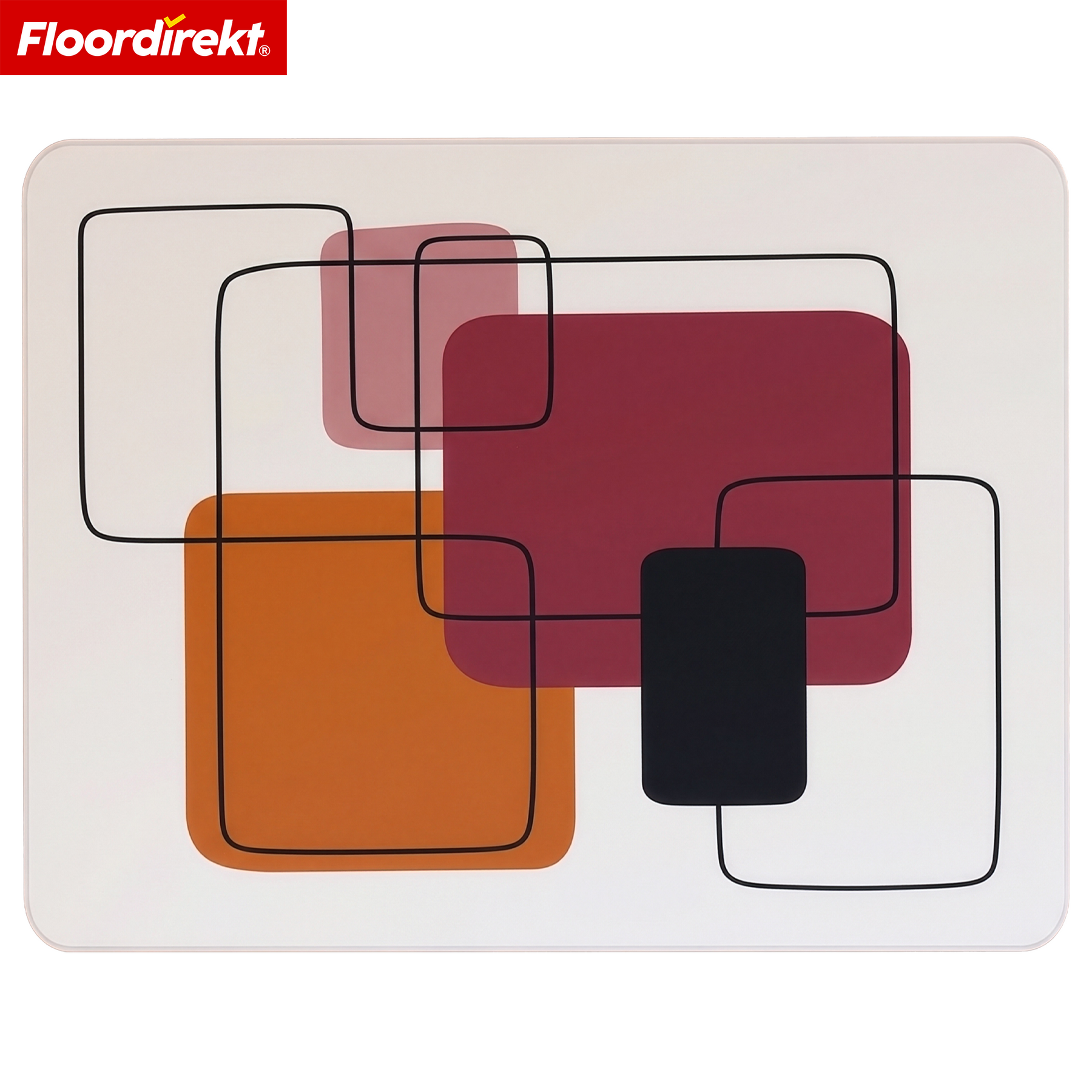 Design Bodenschutzmatte | Robuste Bürostuhlunterlage aus Spezial-PVC für Büro & Homeoffice | 80 x 118 cm