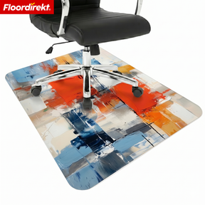 Design Bodenschutzmatte | Robuste Bürostuhlunterlage aus Spezial-PVC für Büro & Homeoffice | 80 x 118 cm