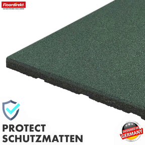 Fallschutzmatte | Play Protect | Rutschfester, robuster Gummi-Bodenschutz | Verschiedene Stärken & Farben | 50 x 50 cm