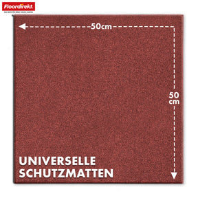 Fallschutzmatte | Play Protect | Rutschfester, robuster Gummi-Bodenschutz | Verschiedene Stärken & Farben | 50 x 50 cm