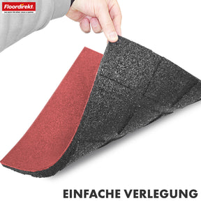 Fallschutzmatte | Play Protect | Rutschfester, robuster Gummi-Bodenschutz | Verschiedene Stärken & Farben | 50 x 50 cm
