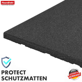 Fallschutzmatte | Play Protect | Rutschfester, robuster Gummi-Bodenschutz | Verschiedene Stärken & Farben | 50 x 50 cm