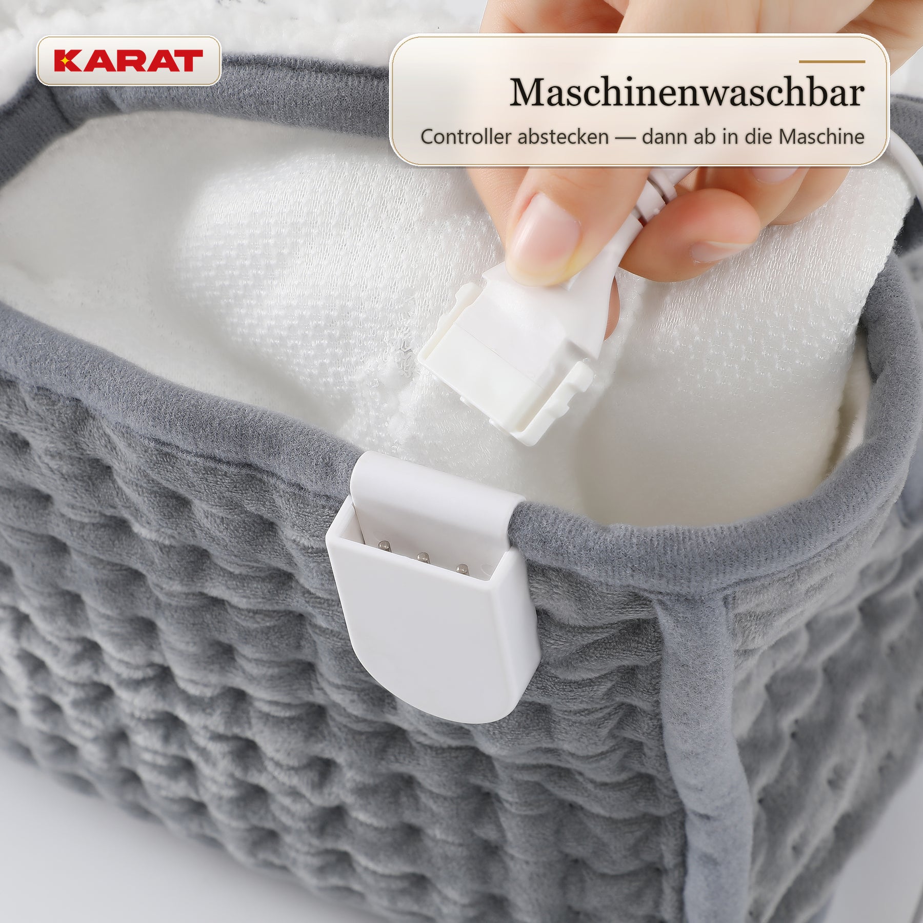 Elektrischer Fußwärmer | Fjord | 6 Heizstufen bis 55 °C, Timer & Sherpa-Futter | 4 Farben