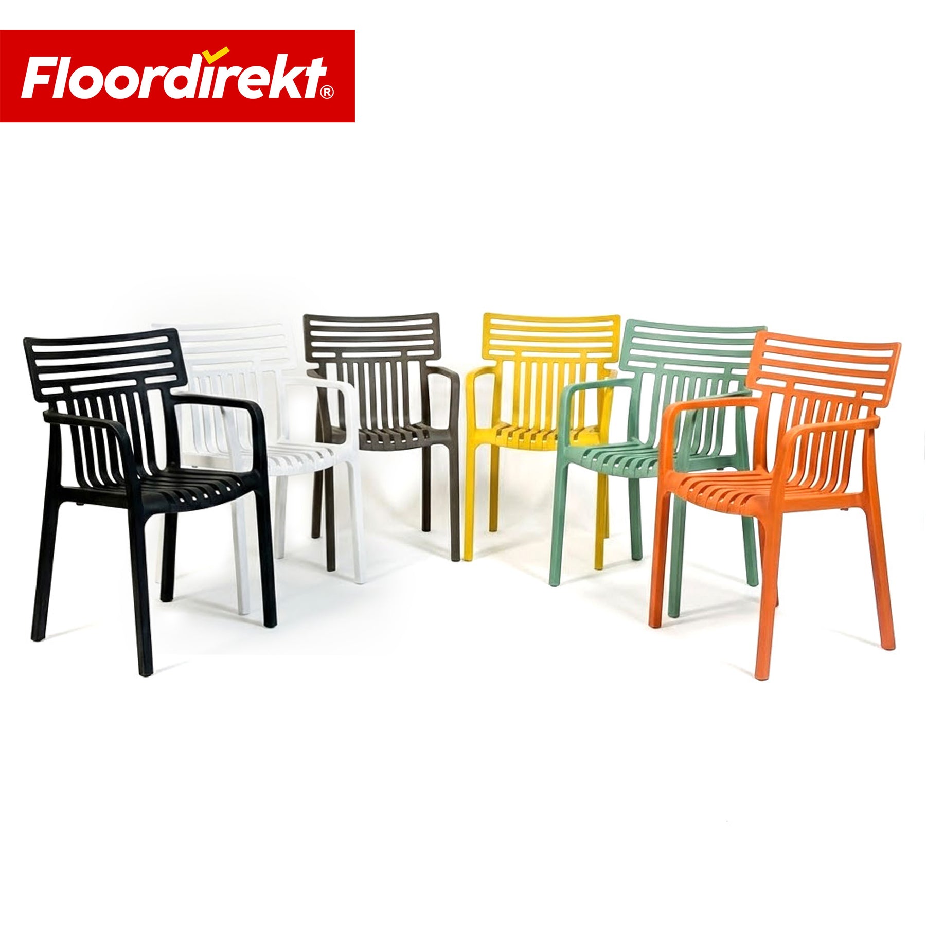 Gartenstuhl | Terrano | Stapelbarer Designstuhl wetterfest & UV-beständig für Garten, Balkon & Terrasse