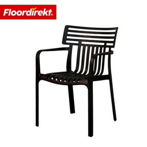 Gartenstuhl | Terrano | Stapelbarer Designstuhl wetterfest & UV-beständig für Garten, Balkon & Terrasse