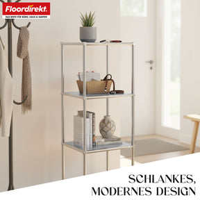 Metallregal | Concept Epure MK-005 | 4-stöckiges Ablageregal mit offenen Ablagen | In mehreren Farben erhältlich