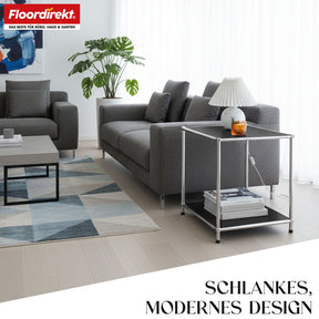 Metallregal | Concept Epure MK-012 | Offenes Beistell- & Aufbewahrungsregal mit 2 Ablagen | In mehreren Farben erhältlich