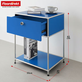 Metallregal | Concept Epure MK-139 | Beistell- & Aufbewahrungsregal mit Schublade & Ablagen | In mehreren Farben erhältlich