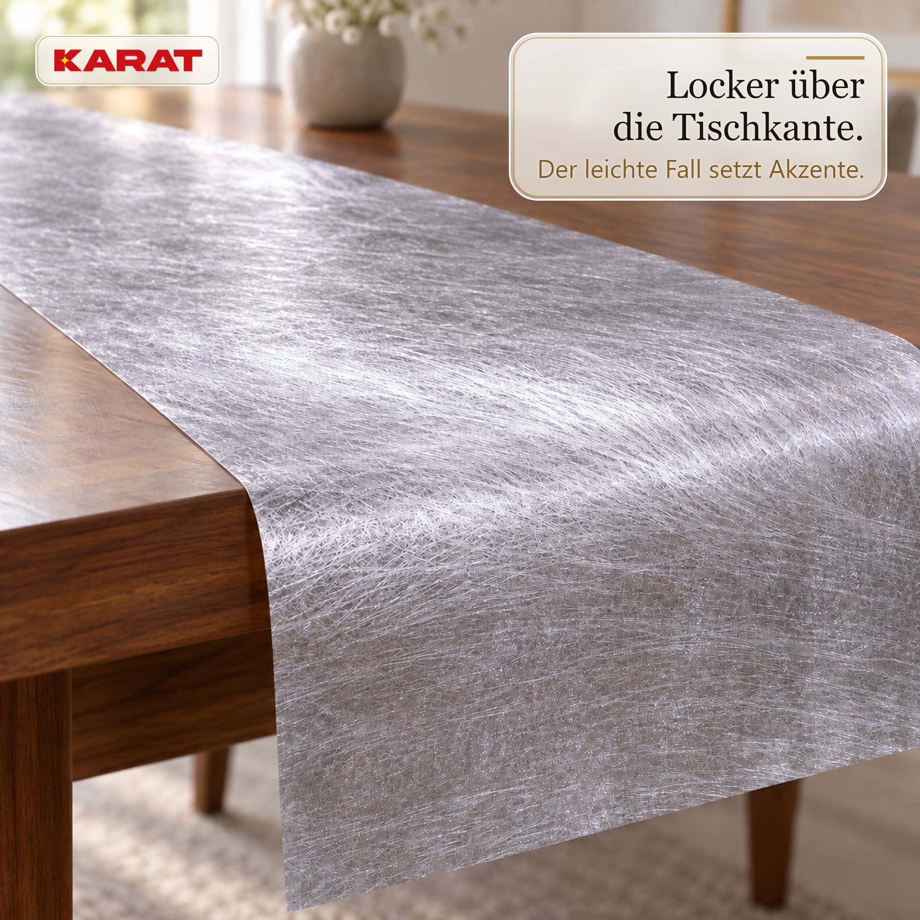 Tischläufer | Monarch | Dekovlies mit Metallic-Schimmer | 30 cm x 25 m Rolle | 13 Farben
