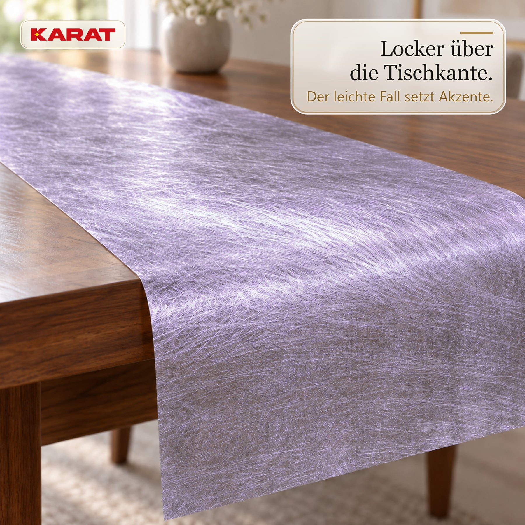 Tischläufer | Monarch | Dekovlies mit Metallic-Schimmer | 30 cm x 25 m Rolle | 13 Farben