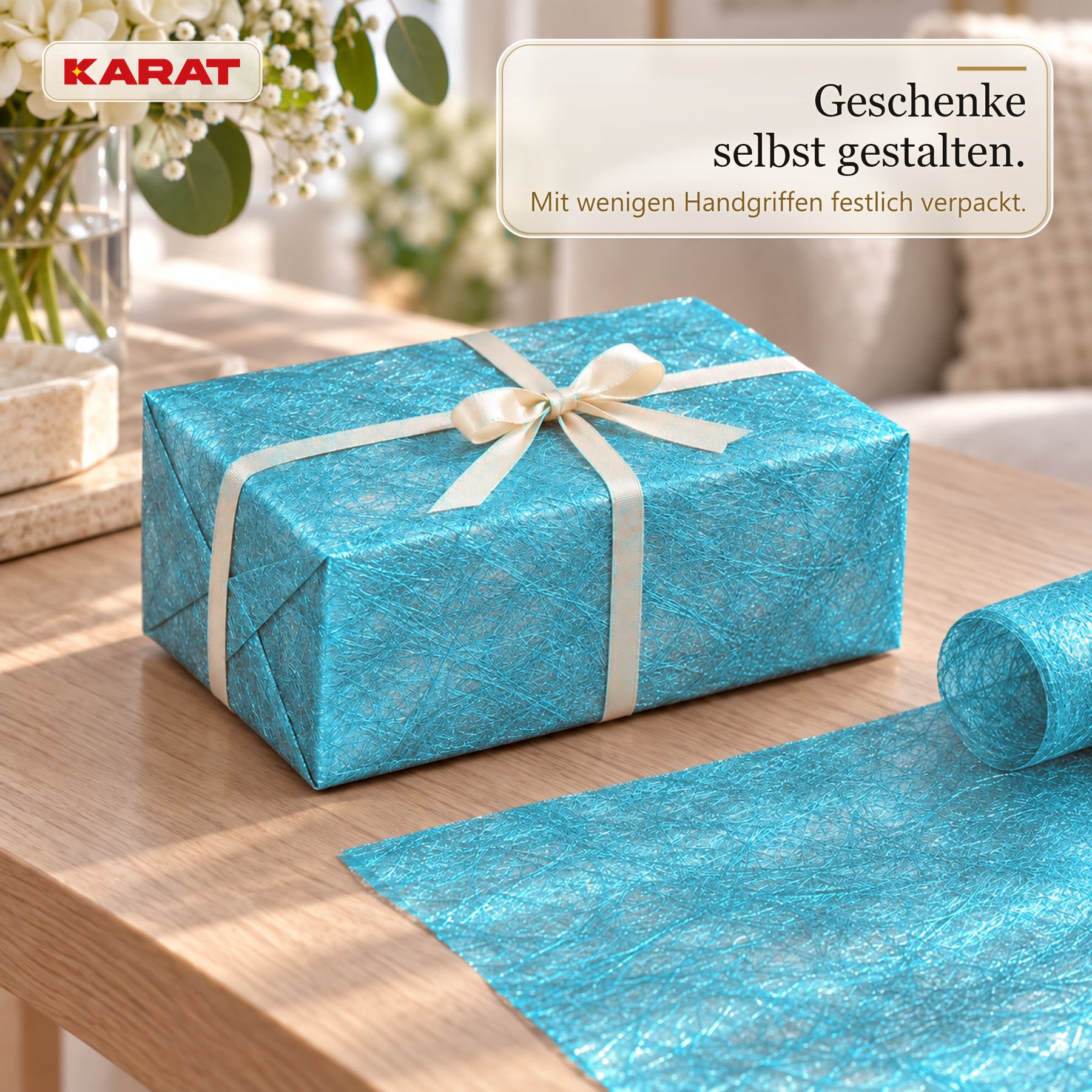 Tischläufer | Monarch | Dekovlies mit Metallic-Schimmer | 30 cm x 25 m Rolle | 13 Farben