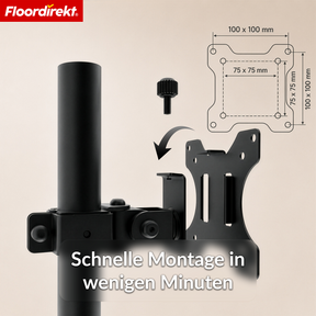 T8_Schwarz - Doppelarm für 2 Monitore