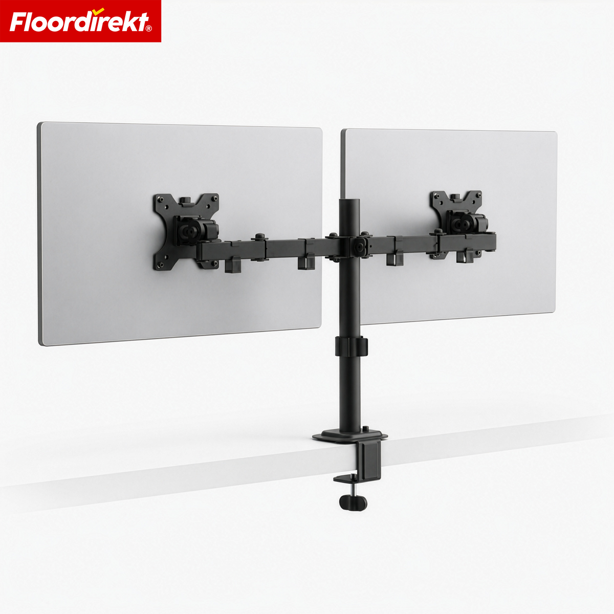 F1_Schwarz - Doppelarm für 2 Monitore