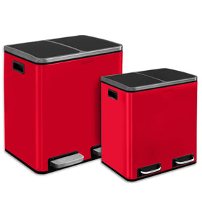 Mülleimer Felix aus Edelstahl | Trennsystem | Mit Schließdämpfer