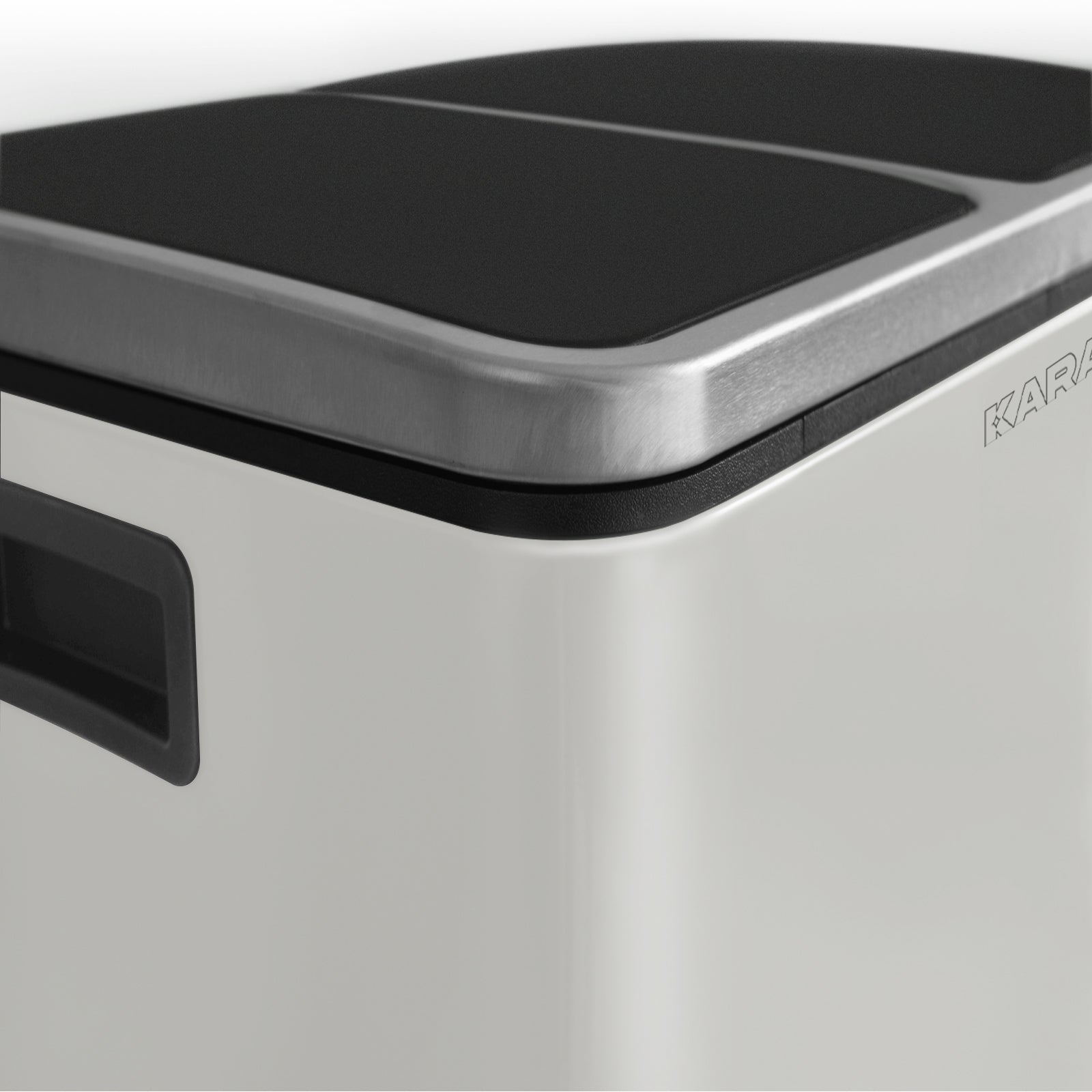 Mülleimer Felix aus Edelstahl | Trennsystem | Mit Schließdämpfer