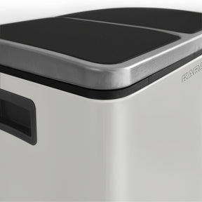 Mülleimer Felix aus Edelstahl | Trennsystem | Mit Schließdämpfer