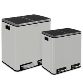 Mülleimer Felix aus Edelstahl | Trennsystem | Mit Schließdämpfer