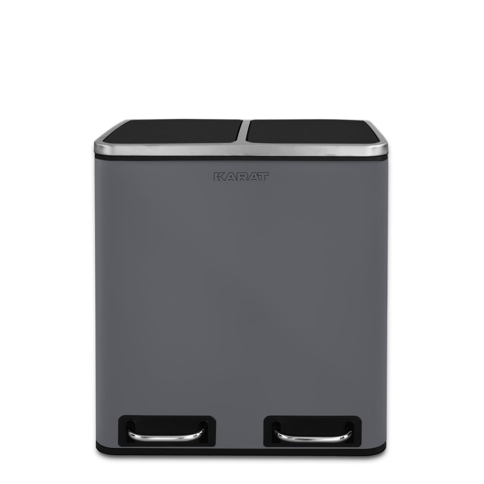 Mülleimer Felix aus Edelstahl | Trennsystem | Mit Schließdämpfer