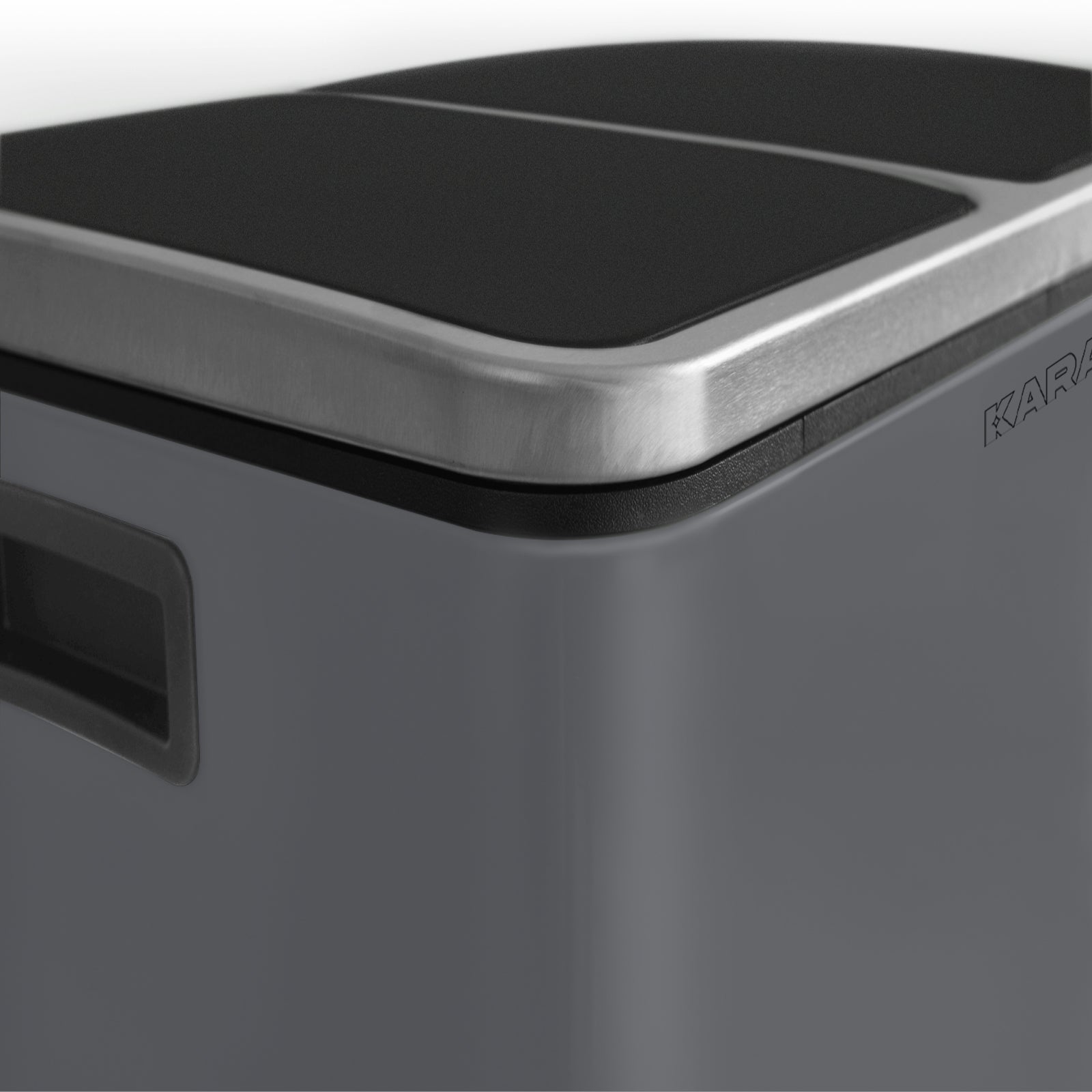 Mülleimer Felix aus Edelstahl | Trennsystem | Mit Schließdämpfer