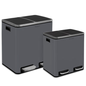 Mülleimer Felix aus Edelstahl | Trennsystem | Mit Schließdämpfer