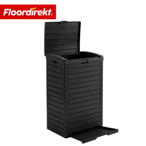 Outdoor Mülleimer in Holz-Optik | Wetterfester Müllbehälter für Garten & Terrasse | 118L / 230L