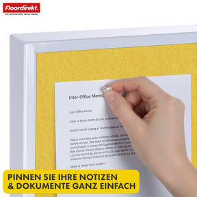 Mobile Präsentationstafel | Giant | Doppelseite Filztafel 80 x 120 cm mit feststellbaren Rollen & Ablage | Erhältlich in mehreren Farben