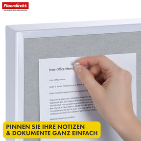 Mobile Präsentationstafel | Giant | Doppelseite Filztafel 80 x 120 cm mit feststellbaren Rollen & Ablage | Erhältlich in mehreren Farben