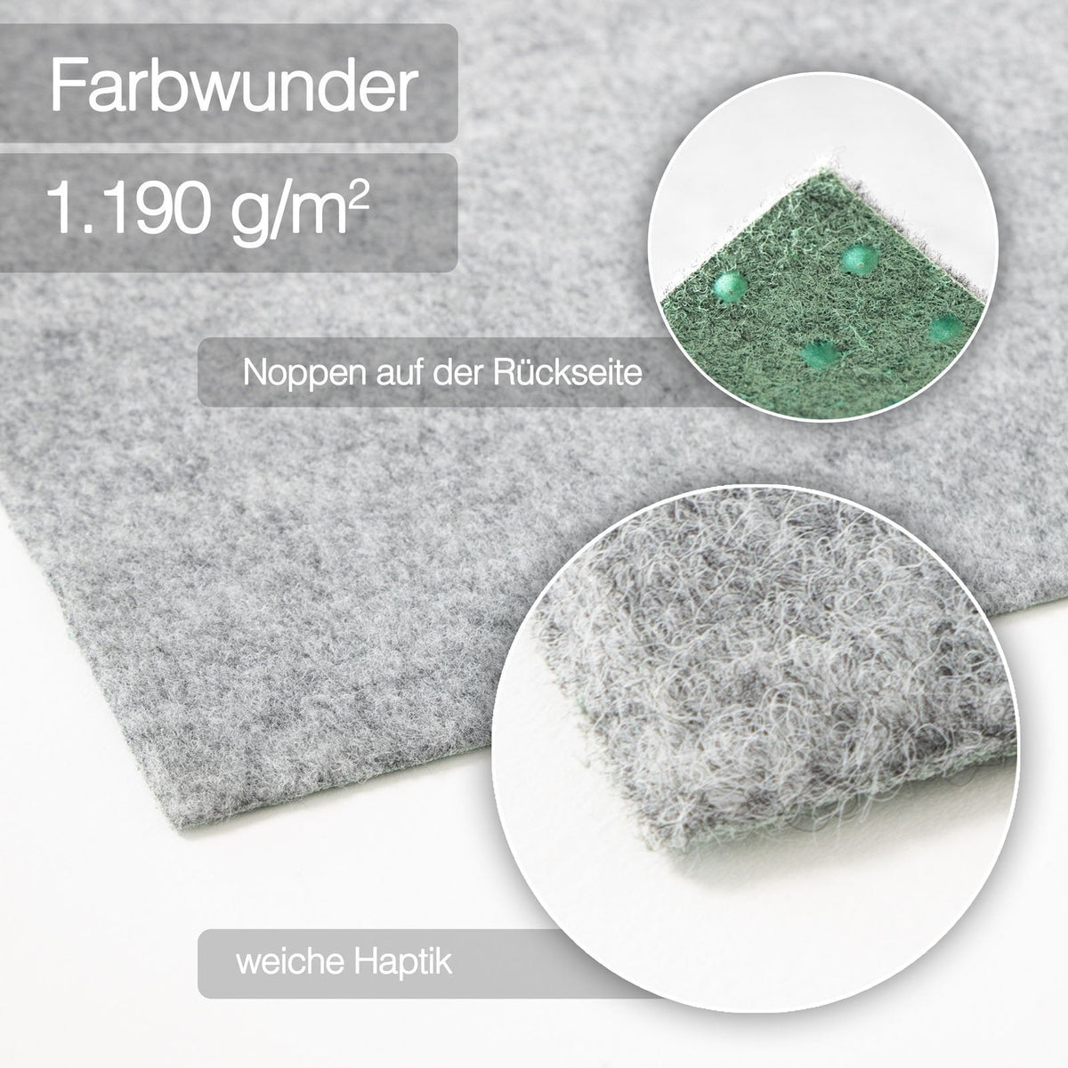 ✂ Rasenteppich Farbwunder Pro | Grau
