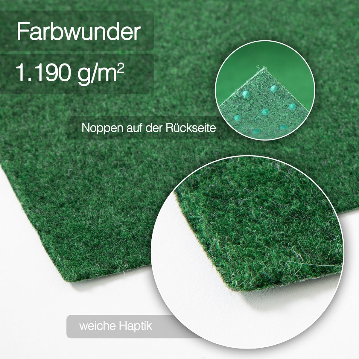 ✂ Rasenteppich Farbwunder Pro | Grün