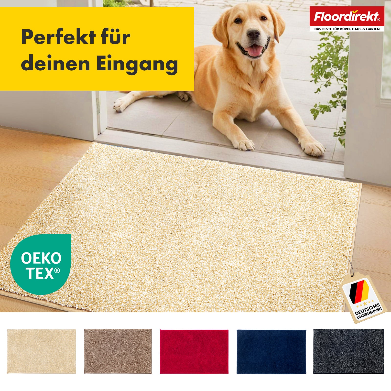 Schmutzfangmatte | Nasa | Weiche und wasserabsorbierende Fußmatte aus Polyester mit rutschfester Unterseite | Verschiedene Farben & Größen
