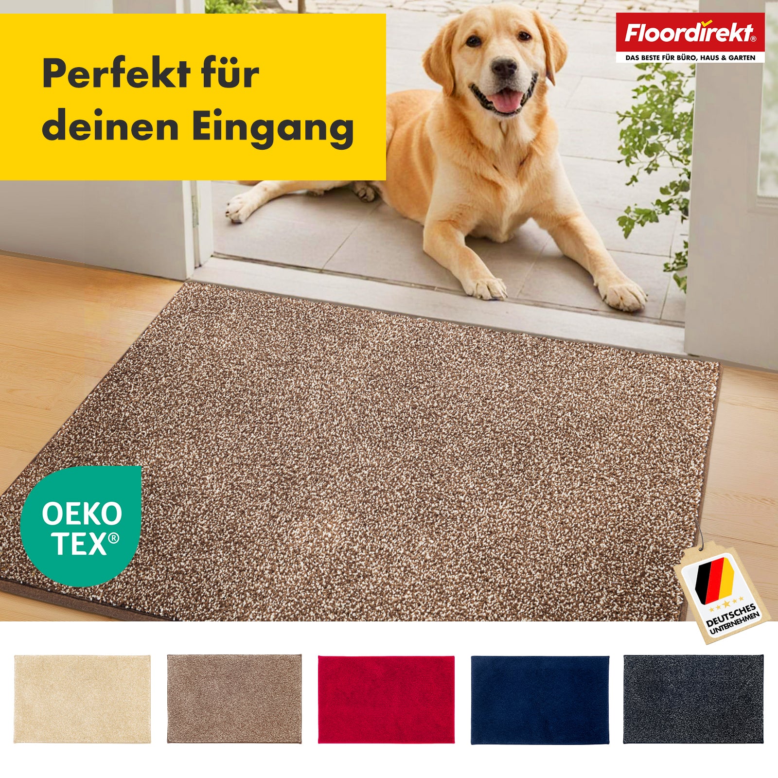 Schmutzfangmatte | Nasa | Weiche und wasserabsorbierende Fußmatte aus Polyester mit rutschfester Unterseite | Verschiedene Farben & Größen
