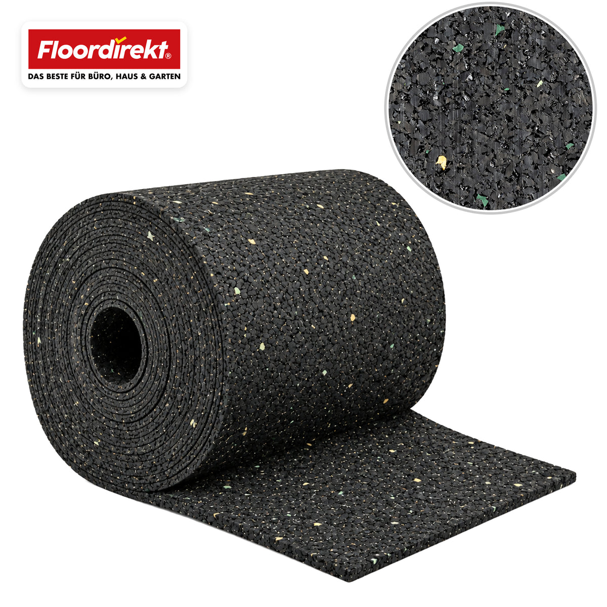 Terrassenpad auf Rolle | Bautenschutz aus Gummigranulat | 8 cm breit & 5 mm stark | 5–30 m